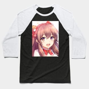 Brown hair beautiful anime girl Baseball T-Shirt